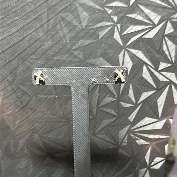 Silver X Bling Earrings Stud X - Picture 2 of 4